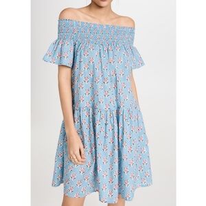 Marea Liz Joy Louise Shortie Floral Print Dress Blue Pink